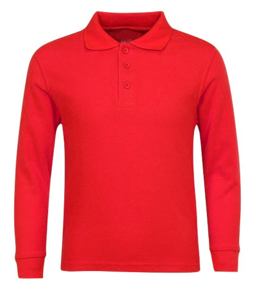 Long Sleeve Pique Polo Shirt - Boys -