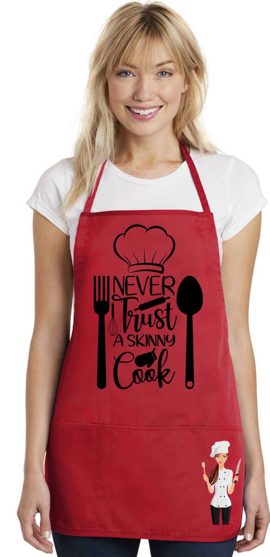 Apron - Never Trust a Skinny Cook '