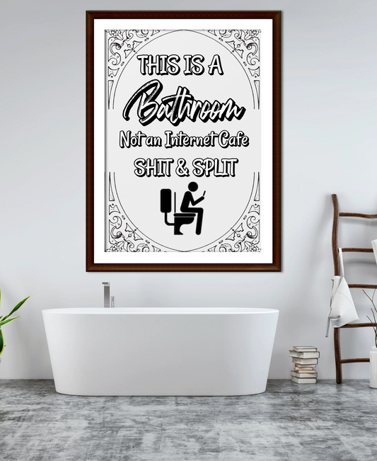 Canvas Prints (Museum Wrap) - This is a Bathroom