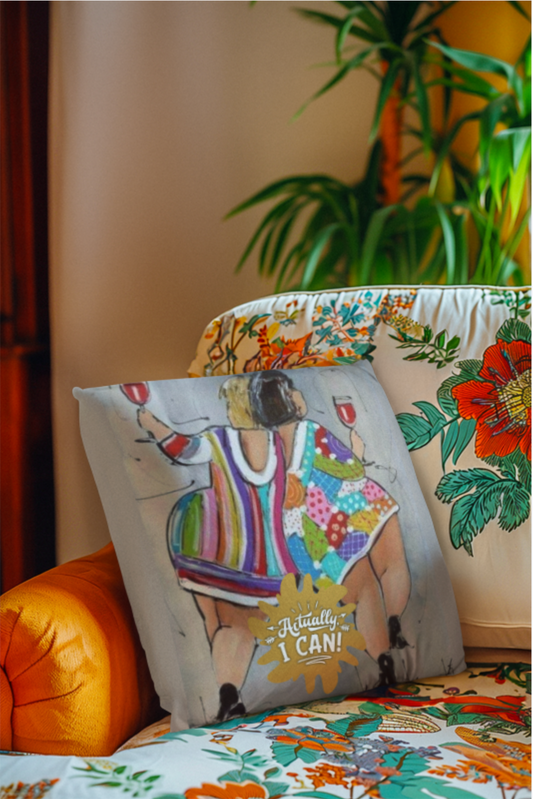 Couch Pillowcase - Actually I can -
