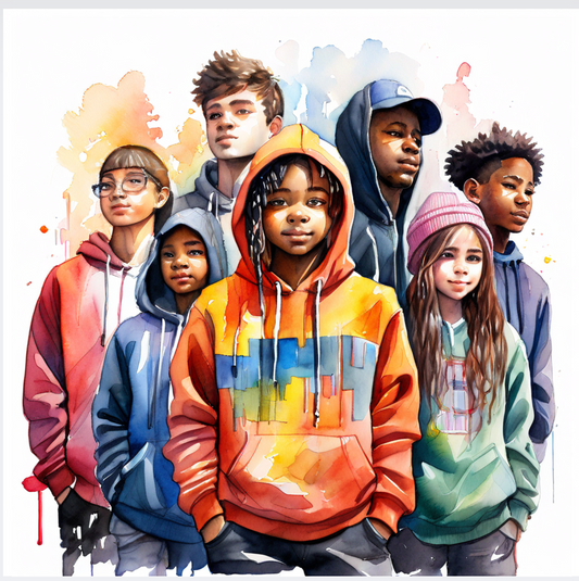 Youth Unisex - Fleece Zip Up Hooded Sweatshirt