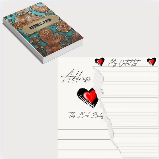 Leather Paperback Address Book -