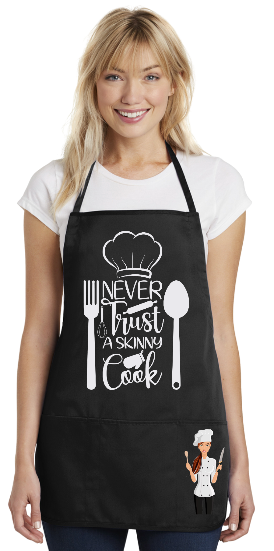 Apron - Never Trust a Skinny Cook '